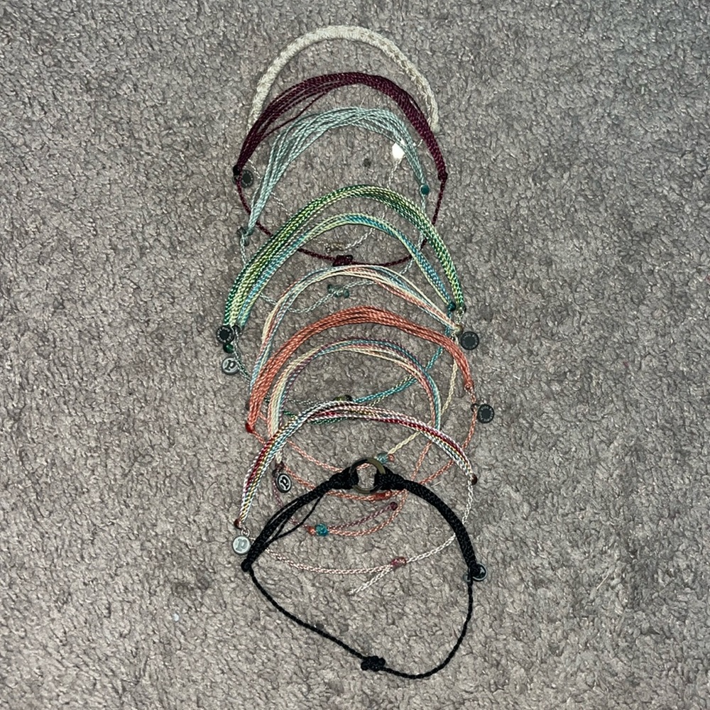Set of 10 pura vida bracelets